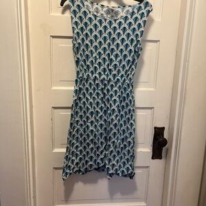 Vintage style Blue Patterned Women's Sun Dress